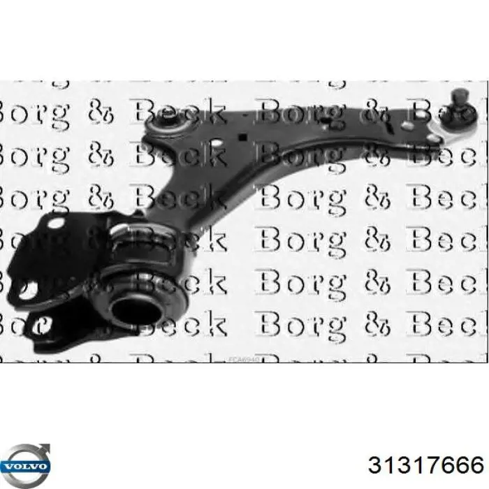 Правый рычаг передней нижней подвески Volvo 31317666 цена, от 403.04 USD