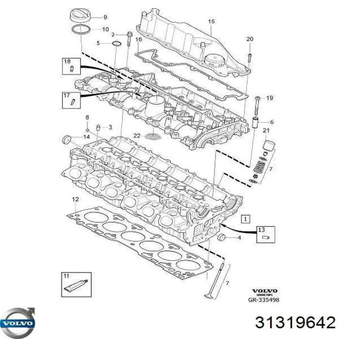 Compre 31319642 Volvo Tampa de válvulas
