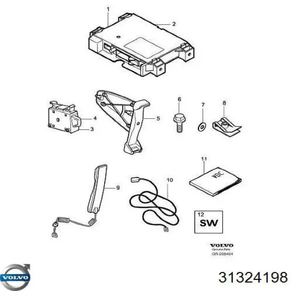 31288848 Volvo Блок управления телефоном