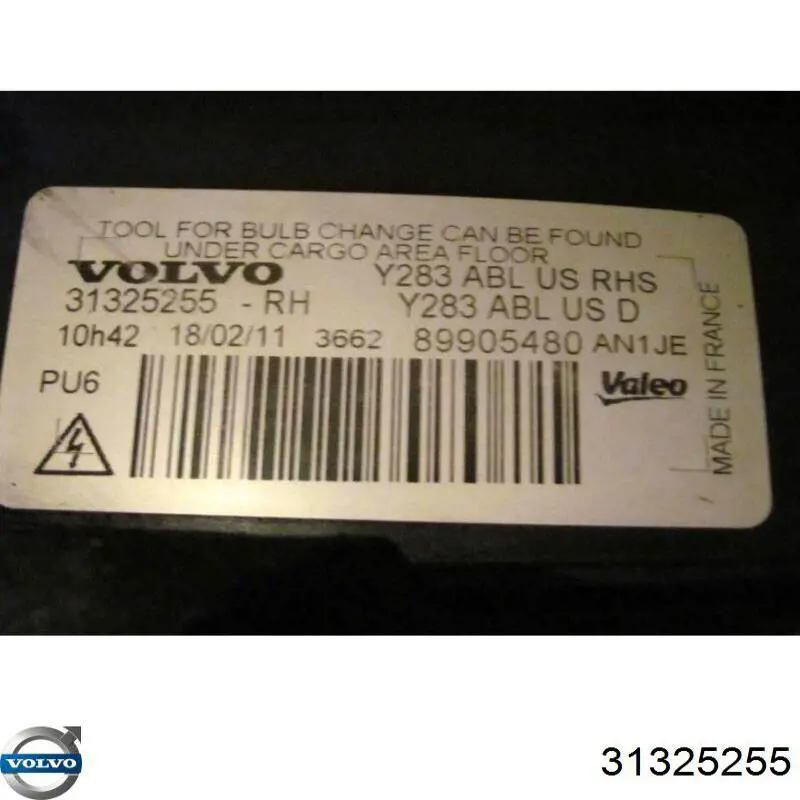 Правая блок фара Volvo 31383073 цена, от 98.87 USD