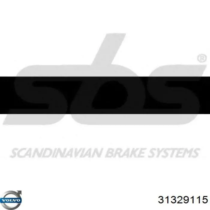 Задний тормозной шланг 31329115 Volvo
