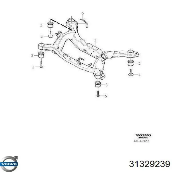 Сайлентблок заднего подрамника Volvo 31329239 цена, от 10.82 USD