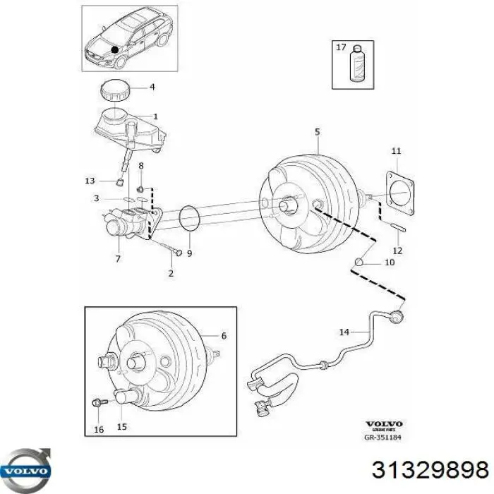 Вакуумник Volvo 31329898 цена, от 182.79 USD