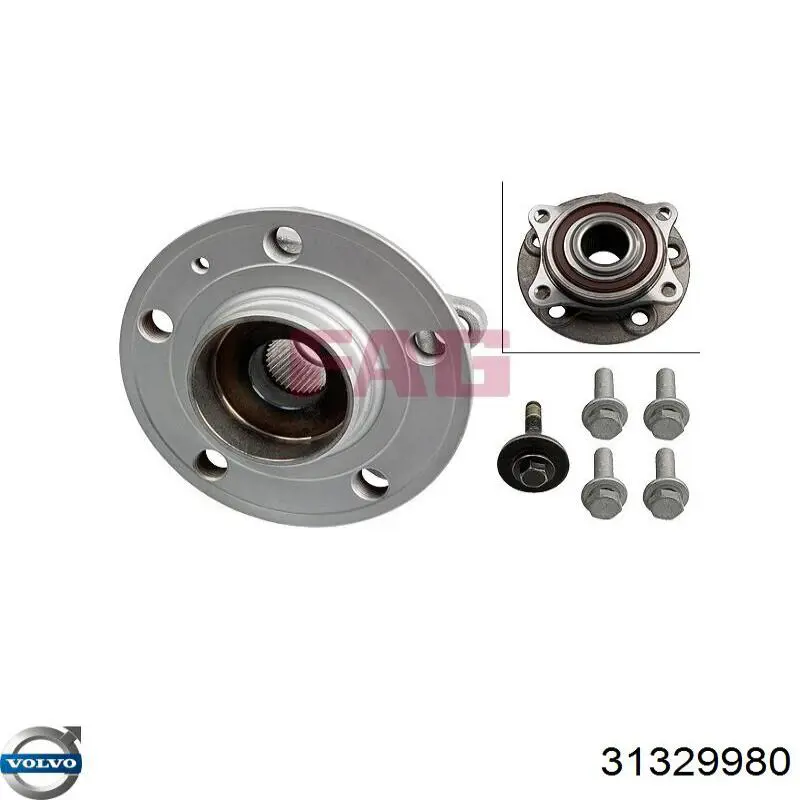 Ступицы передних колес Volvo 31329980 цена, от 46.05 USD