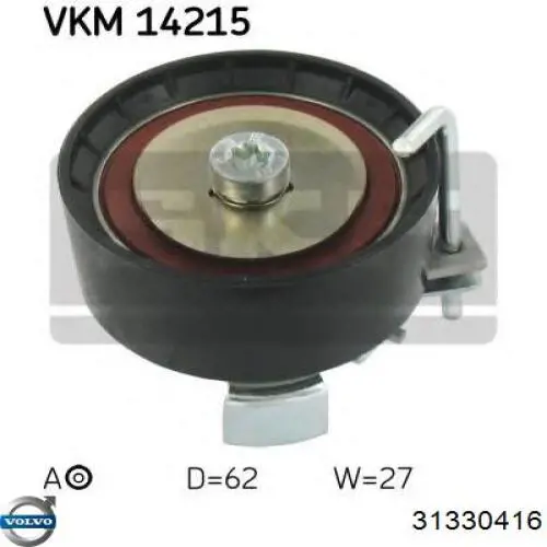 31330416 Volvo Ролик натяжителя ремня ГРМ