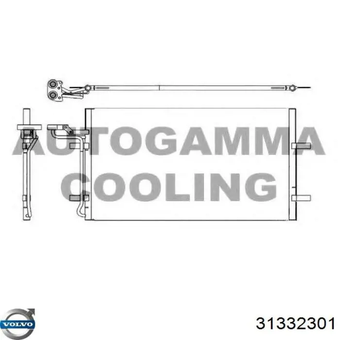 Конденсатор кондиционера Volvo 31332301 цена, от 93.39 USD
