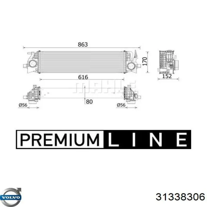 Купить CI554000P Mahle Original Интеркулер