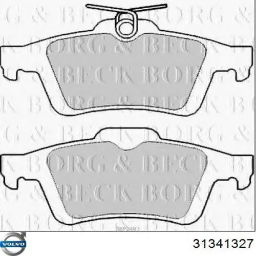 Купить 31341327 Volvo Колодки тормозные задние, дисковые