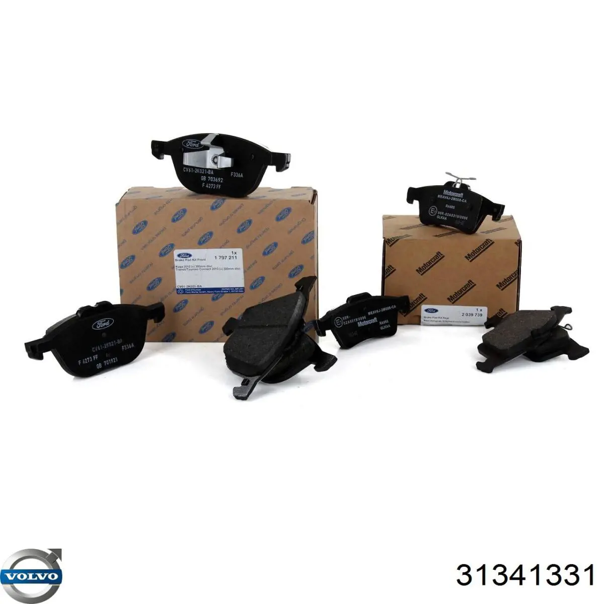Задние тормозные колодки 31341331 Volvo