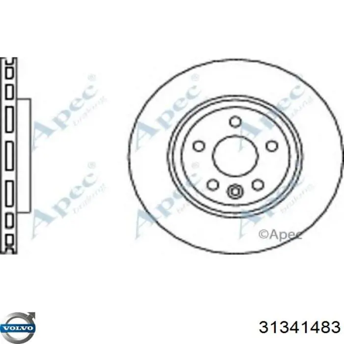Задний дисковый тормоз Volvo 31341483