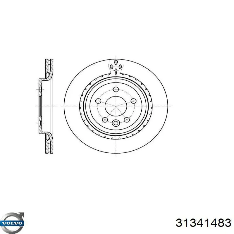 Купить 31341483 Volvo Диск тормозной задний
