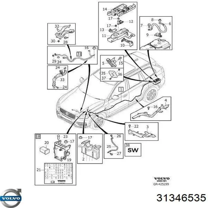 Предохранители (электрических цепей) Volvo 31346535 цена, от 5.49 USD