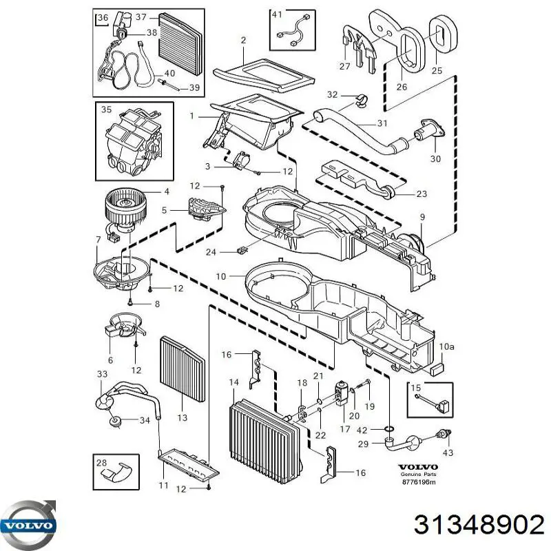 31348902 Volvo sensor de sujidade de ar