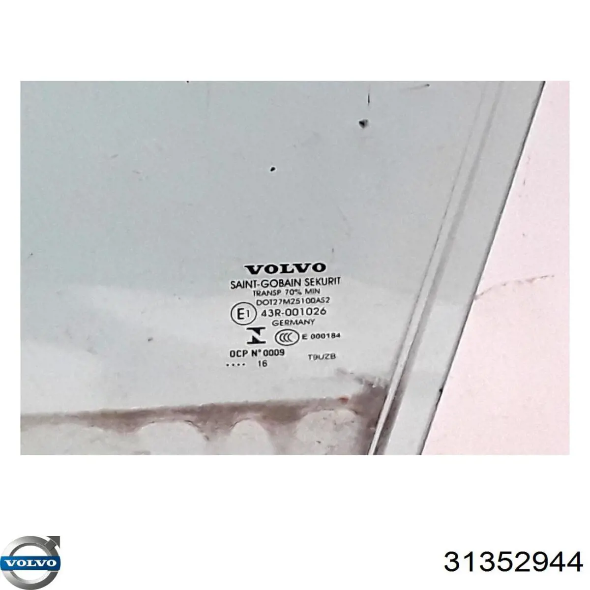 Купить 31352944 Volvo Стекло передней двери, левой