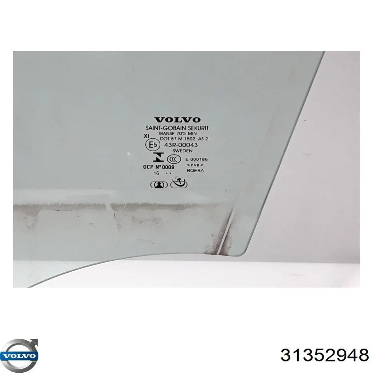 32368731 Volvo Стекло двери передней левой