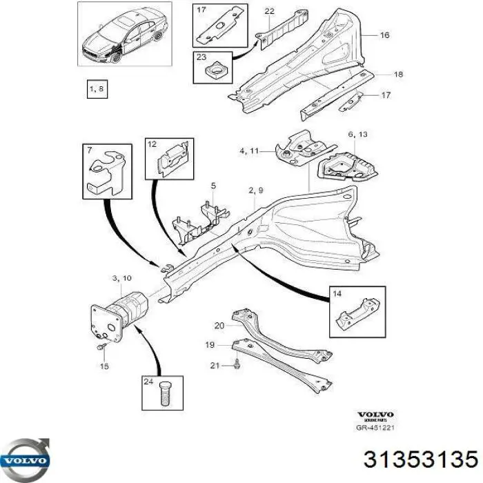 Купить 31353135 Volvo 