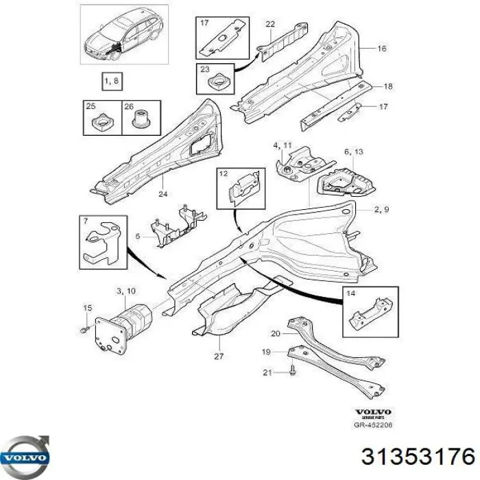  Volvo 31353176 цена, от 305.19 USD