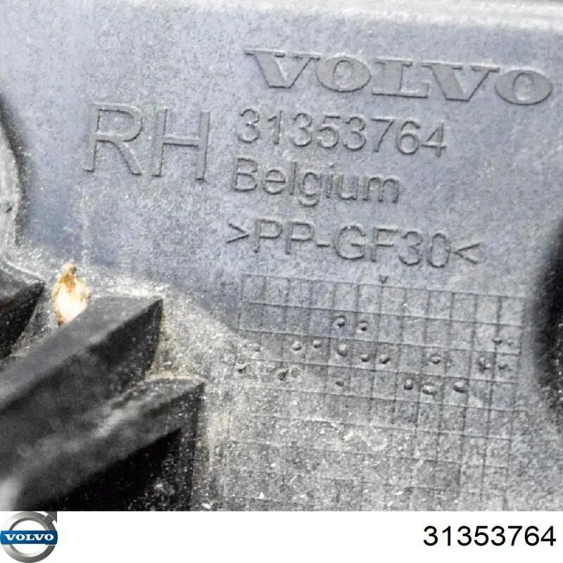 31353764 Volvo Кронштейн крепления бампера переднего правый