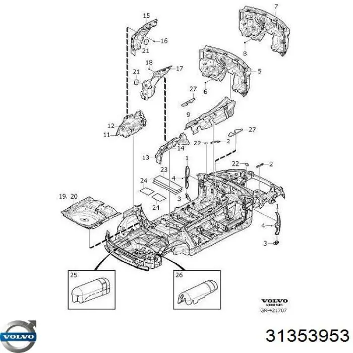  Volvo 31353953 цена, от 37.96 USD