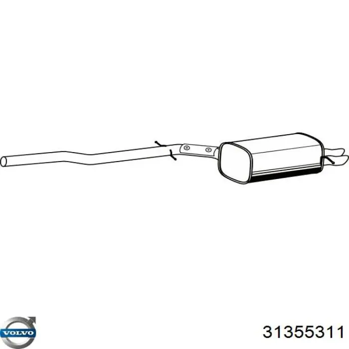 31355311 Volvo Выхлопная труба