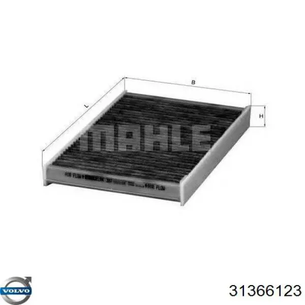 Фильтр воздушный отопителя Volvo 31366123 цена, от 24.06 USD