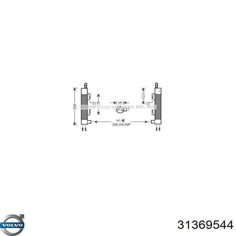 Осушитель кондиционера 31369544 Volvo