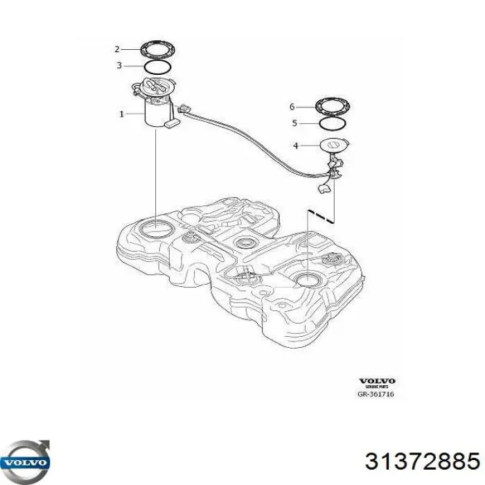 Модуль бензонасоса Volvo 31372885 цена, от 162.32 USD