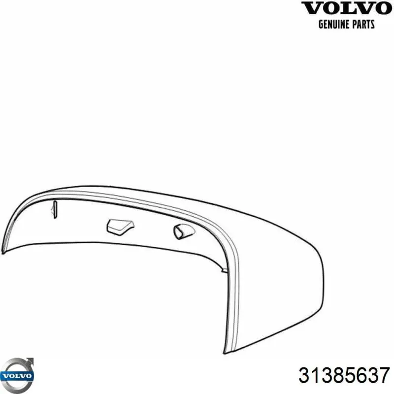 Левое боковое зеркало 31385637 Volvo