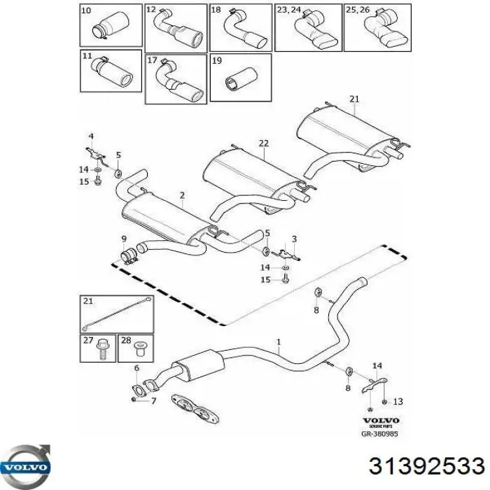  Volvo 31392533 цена, от 141.52 USD