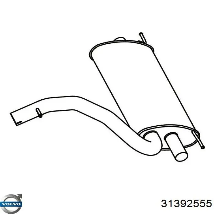 Выхлоп задний Volvo XC60 I внедорожник (156) (2008 - 2017) цена, от 174.20 USD