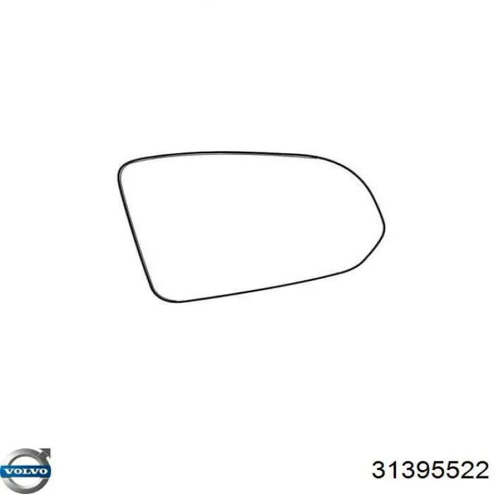 31395522 Volvo Зеркальный элемент левого зеркала заднего вида