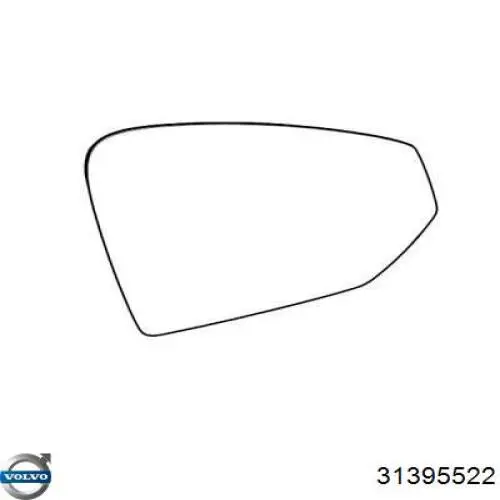 Купить 31395522 Volvo Стекло зеркала заднего вида, левого