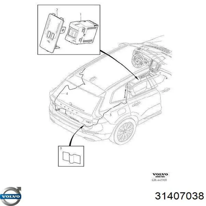 USB-разветвитель Volvo 31407038 цена, от 12.65 USD