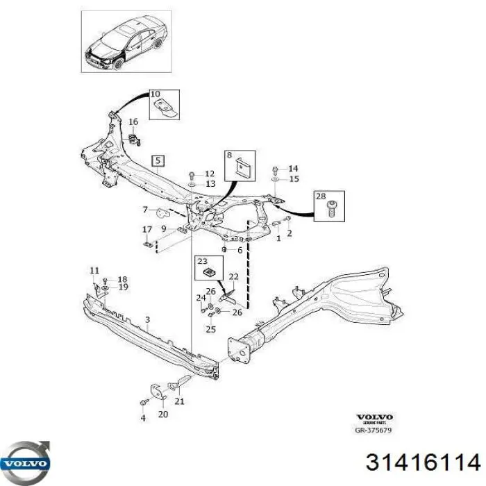 31416114 Volvo Телевизор