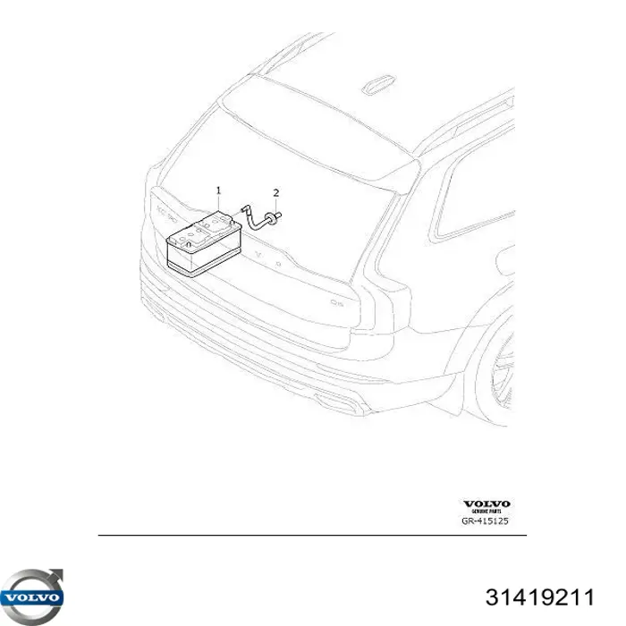 Аккумулятор 31419211 Volvo