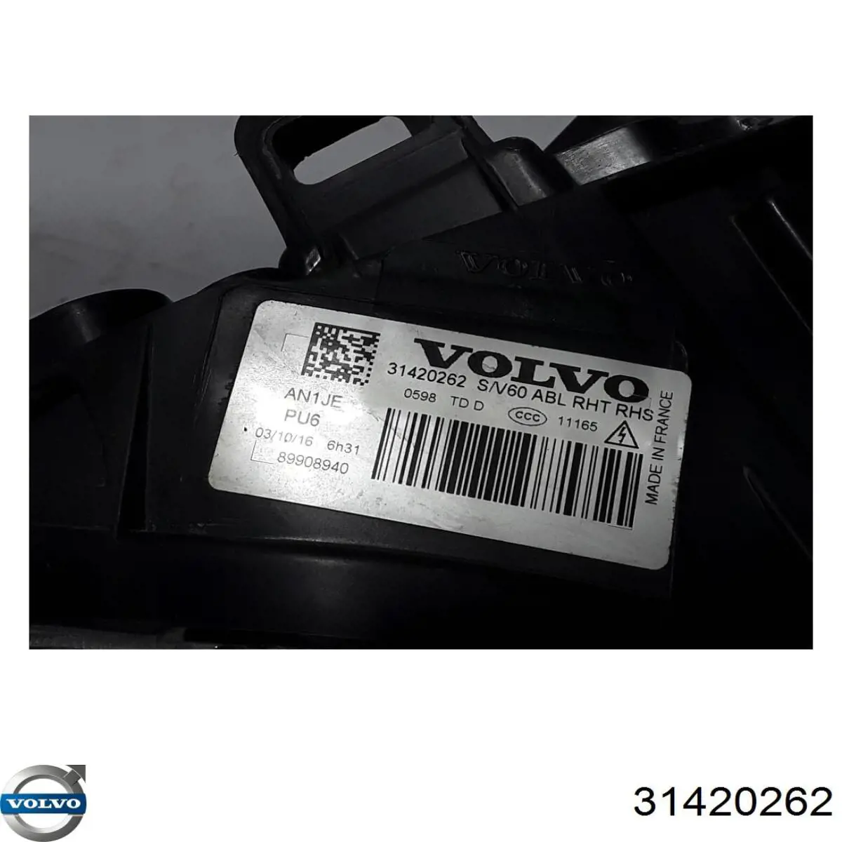 Фара левая Volvo 31420262 цена, от 321.31 USD
