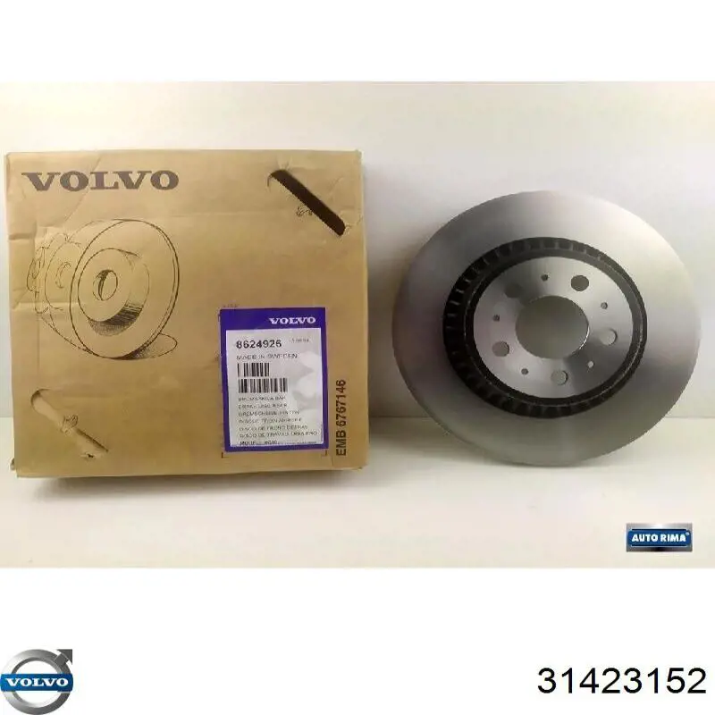 Задний дисковый тормоз Volvo 31423152