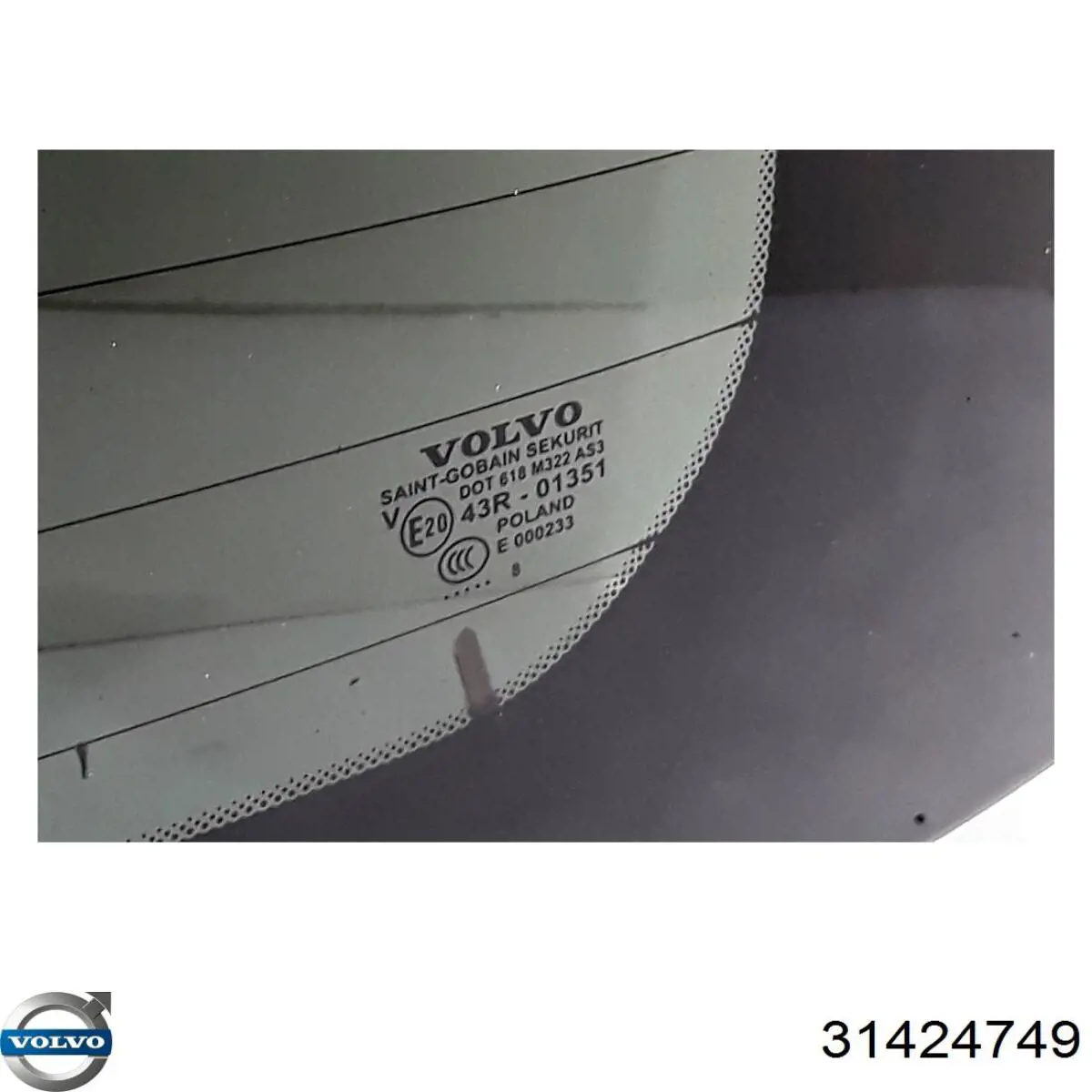 32244891 Volvo Стекло двери задка