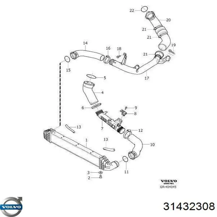 31432308 Volvo Датчик давления наддува турбины