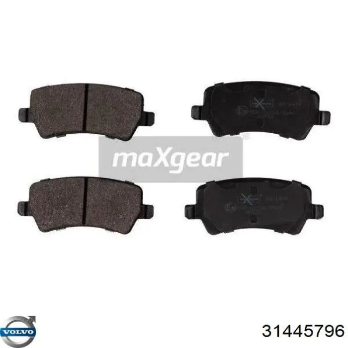 Задние тормозные колодки 31445796 Volvo