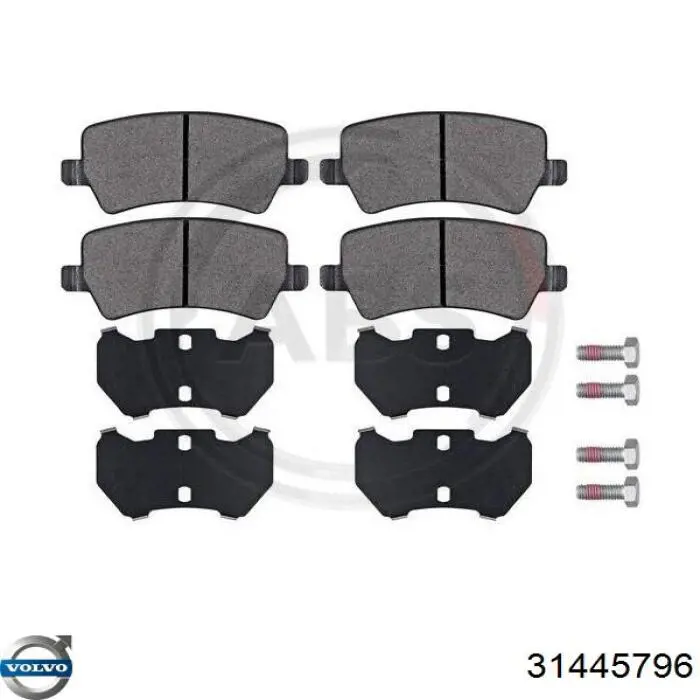 Колодки дисковые  Volvo 31445796 цена, от 47.86 USD