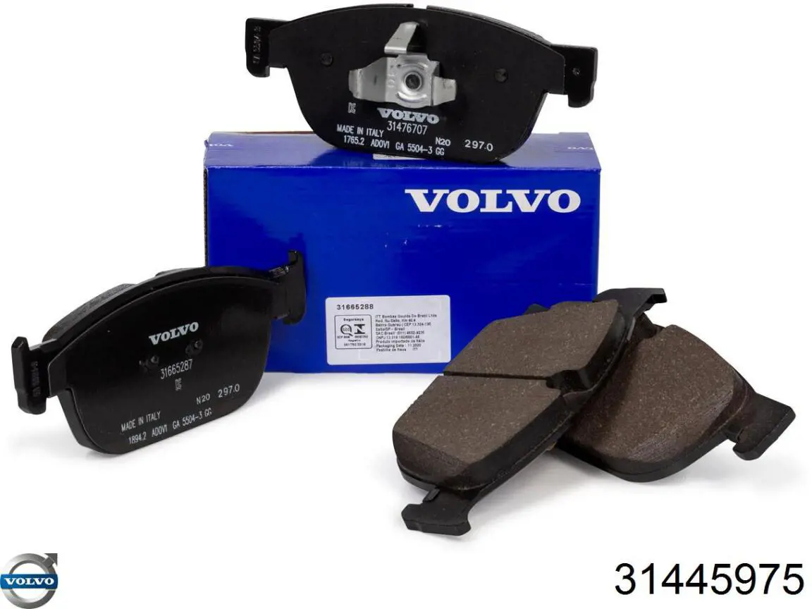 31445975 Volvo колодки тормозные передние дисковые