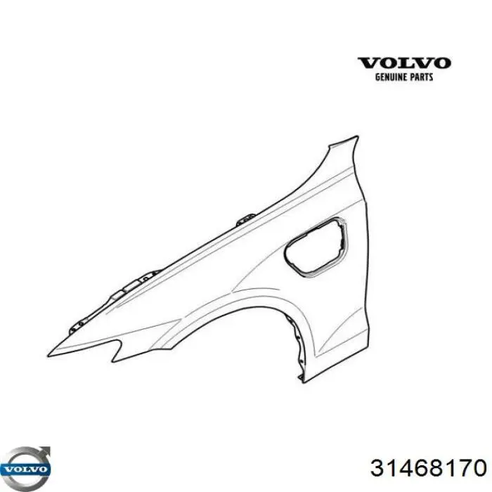 Купить 31468170 Volvo Крыло переднее левое