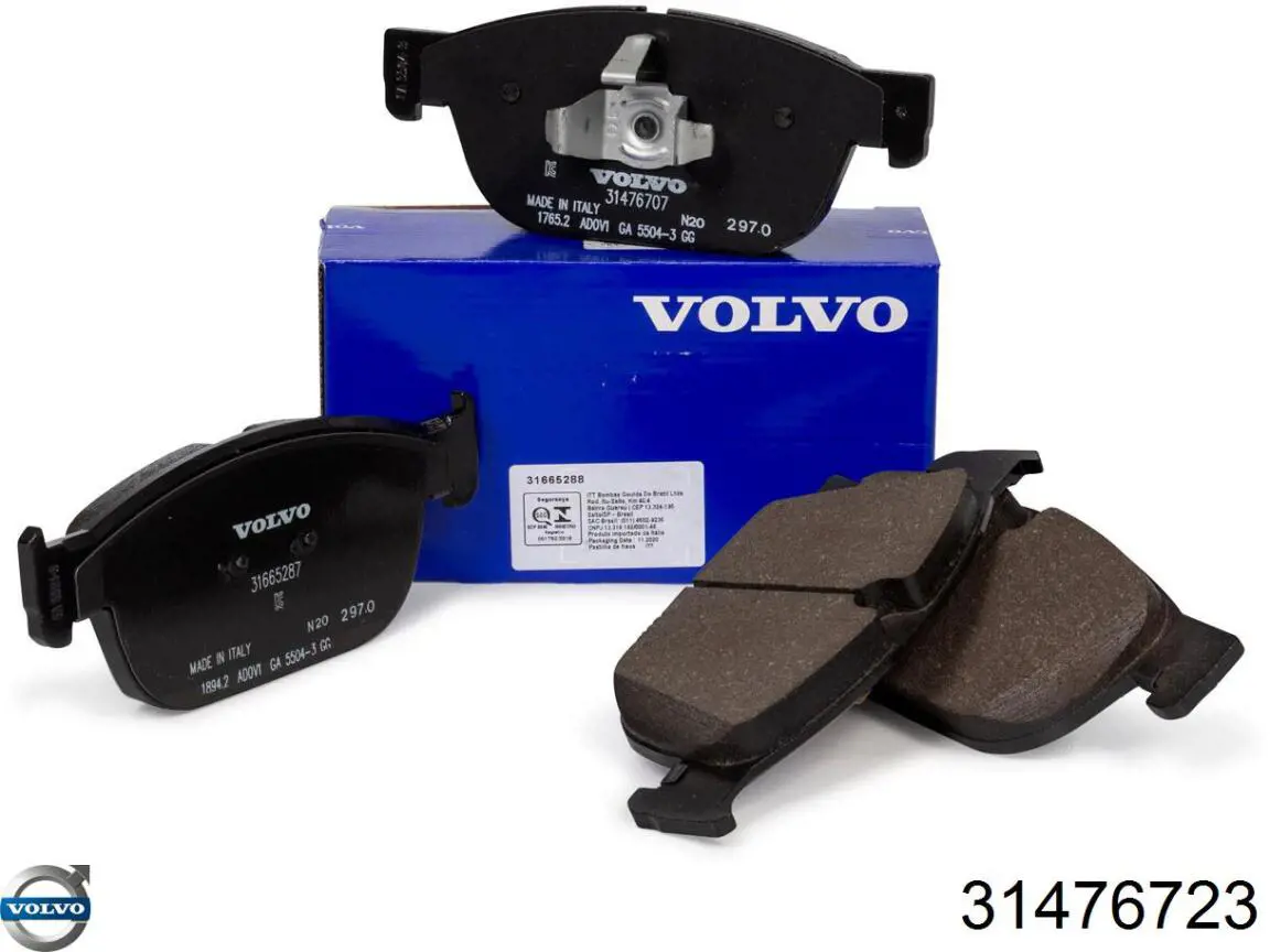 Передние тормозные колодки 31476723 Volvo