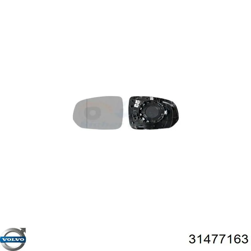 Стекло левого зеркала заднего вида 31477163 Volvo