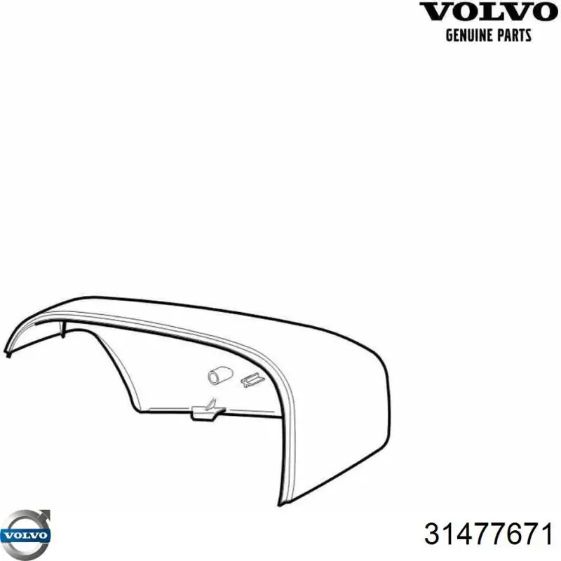 Купить 31477671 Volvo Наружное зеркало левое