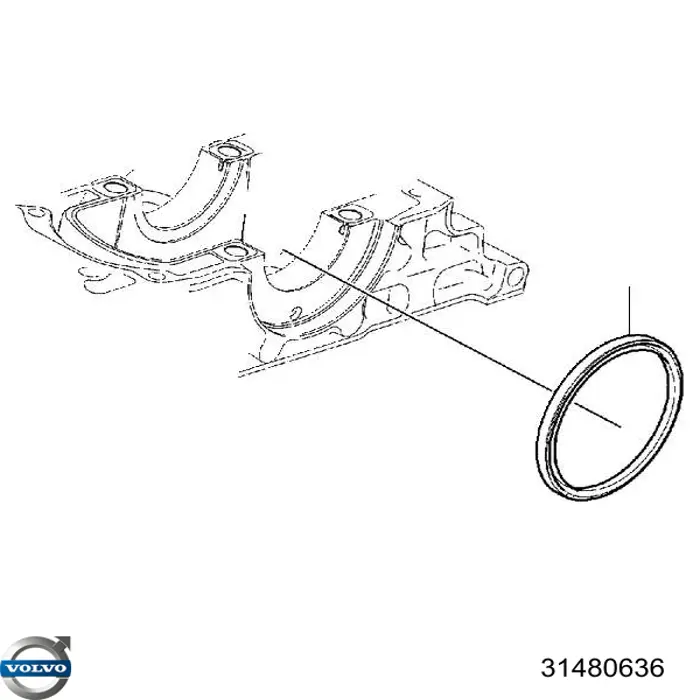 Купить 6842092 Volvo Сальник коленвала задний