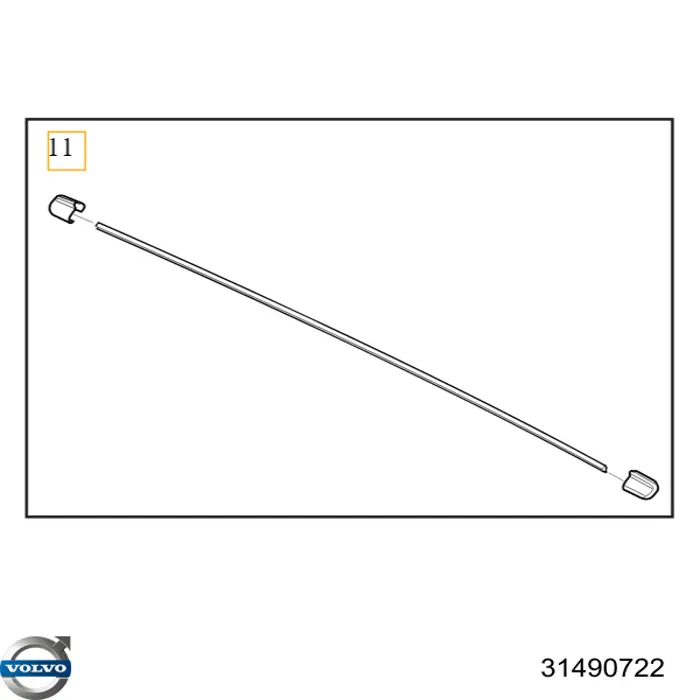 Купить 31490722 Volvo Резинка щетки стеклоочистителя, комплект