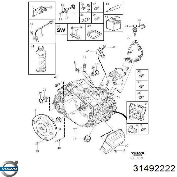 Ремкомплект АКПП 31492222 Volvo