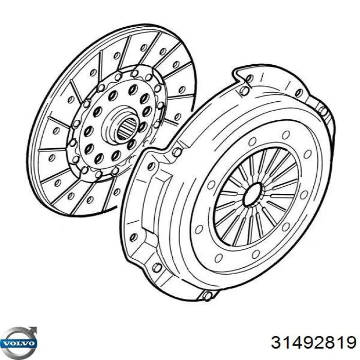 Купить 31492819 Volvo Комплект сцепления (диск, корзина, подшипник)